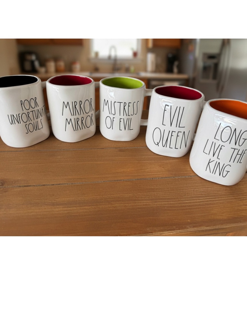 Rae Dunn Disney Villains Mugs - Set of 5